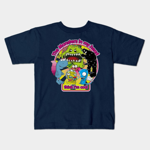 Monsters in my head Kids T-Shirt by BOEC Gear